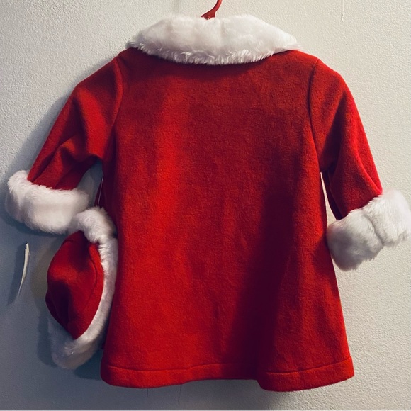 Melody Kids Red & White Christmas coat and Hat - Picture 3 of 12